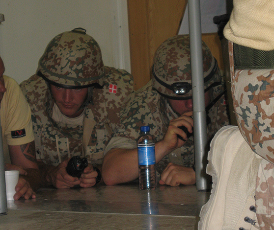 Raketalarm på Irak hold 9 i maj 2007 i Camp Einherjer.
