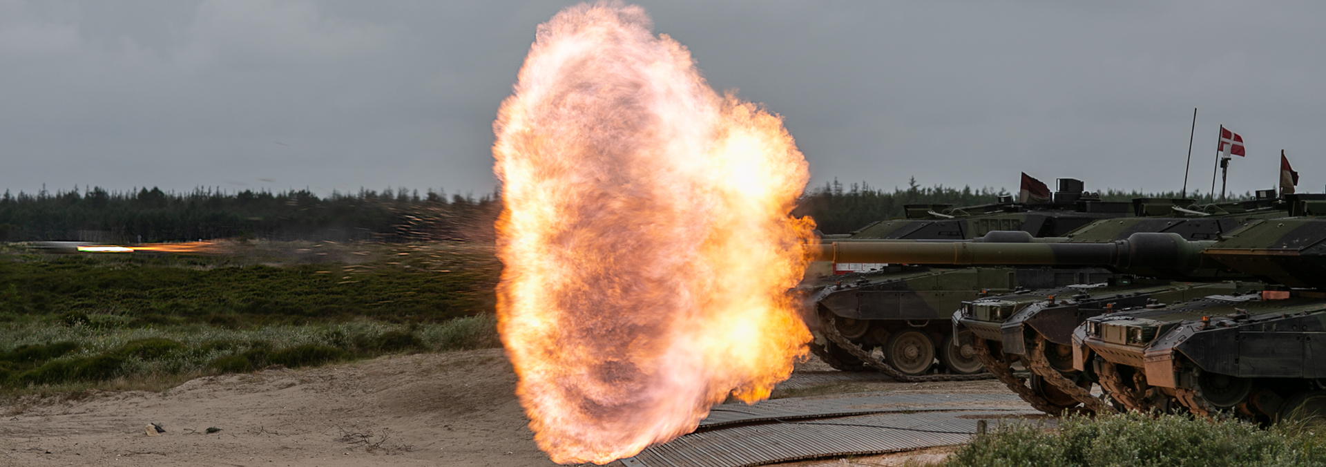 Forsvarets opgraderede Leopard kampvogne - med den nye typebetegnelse A7II - blev indskudt i øvelsesterrænet i Oksbøl