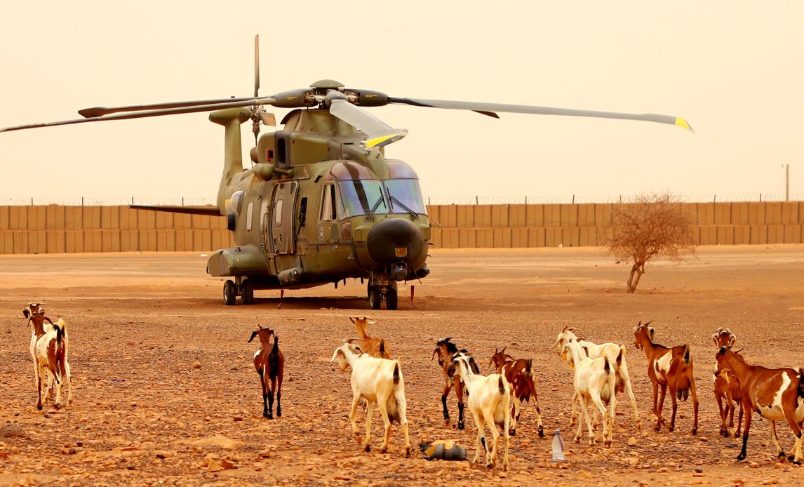 En af de danske helikoptere i Mali.