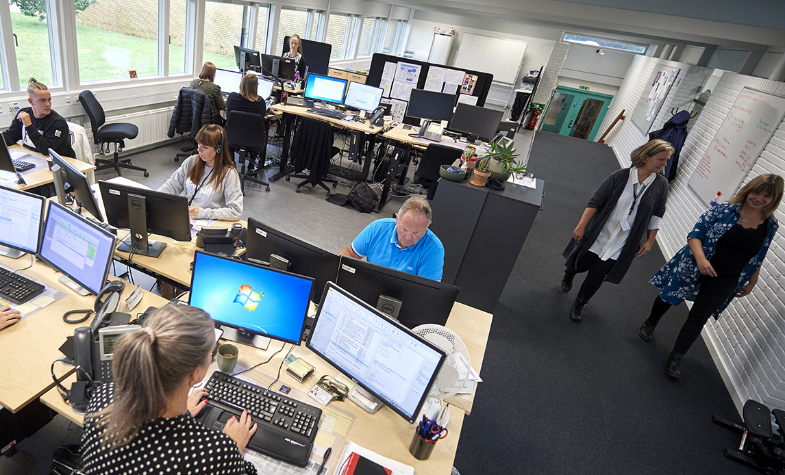 Servicecenter i Hjørring set ovenfra