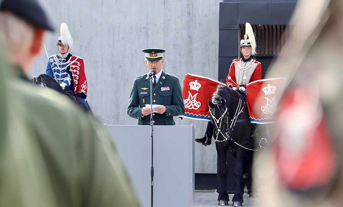 Anders Mærkedahl Pedersen, chef for Forsvarsministeriets Ejendomsstyrelse, holdt tale ved indvielsen.
