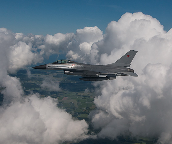 Selfie i cockpittet på en F16