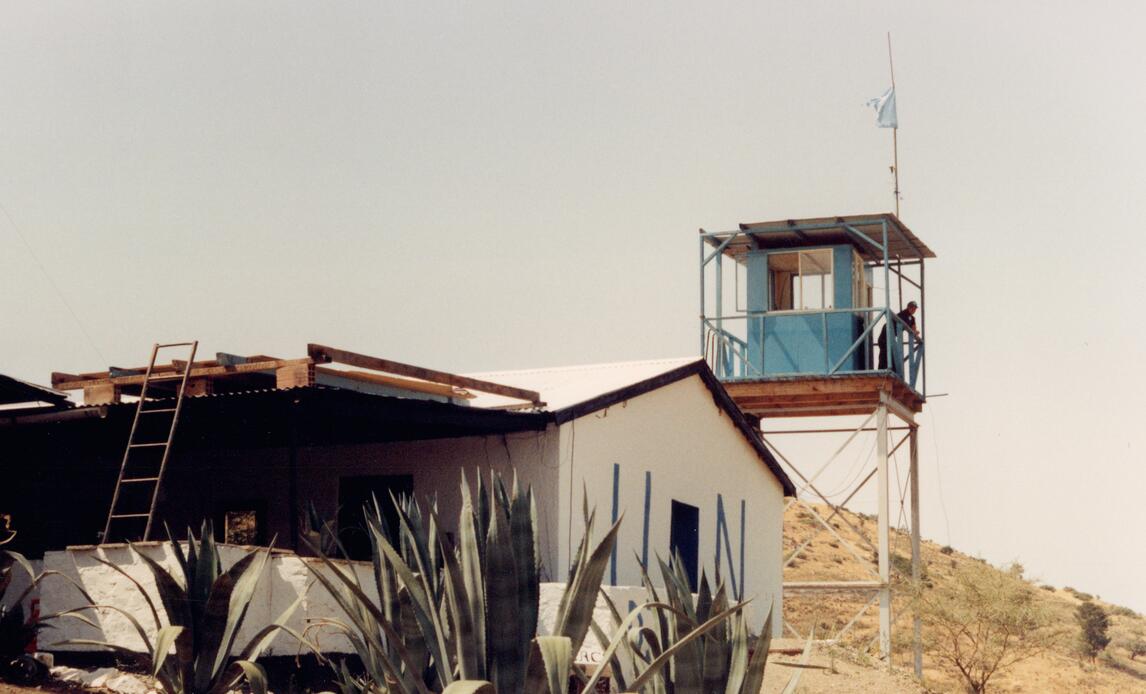 Danske FN-soldaters bygninger og faciliteter ved United Nations Forces in Cyprus (UNFICYP). Foto fra 1992 kort før Danmark standsede sit bidrag til FN-missionen i Cypern, der havde stået på siden 1964.