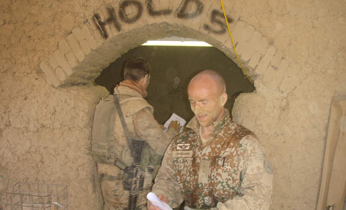 Foto taget i forbindelse med Chefen for Hærens Operative Kommando generalmajor Poul Kiærskous tur rundt til de danske enheder i Afghanistan.