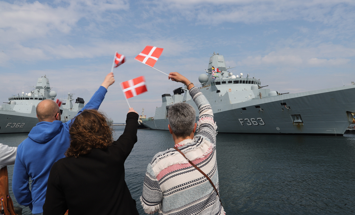 Fregatten Niels Juel kom i dag 24/5 2019 hjem til Flådestation Korsør.