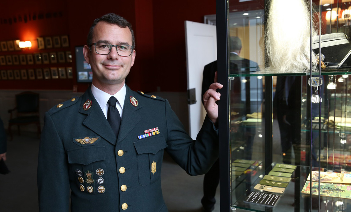 An exhibition of historic artefacts at the Army Officer School in 2021.