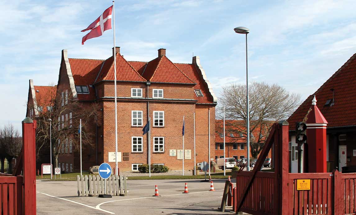 Hovedbygningen på Vordingborg Kaserne