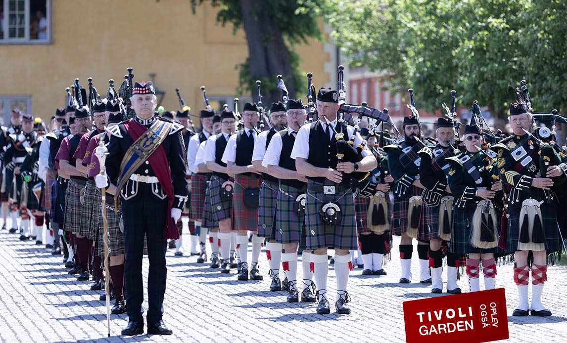 oplev en række af Skandinaviens bedste pipers & drummers spille i Kastellet.