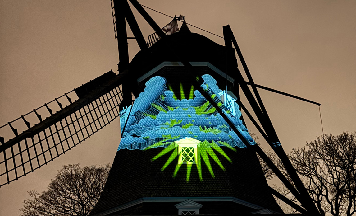 Lyskunst på Kastelsmøllen
