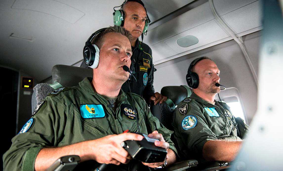 Challengerfly fra Forsvaret spækket med avanceret overvågningsudstyr har flere gange deltaget i overvågningen af Europas grænser i Middelhavet. Foto: Rune Dyrholm / Forsvaret.