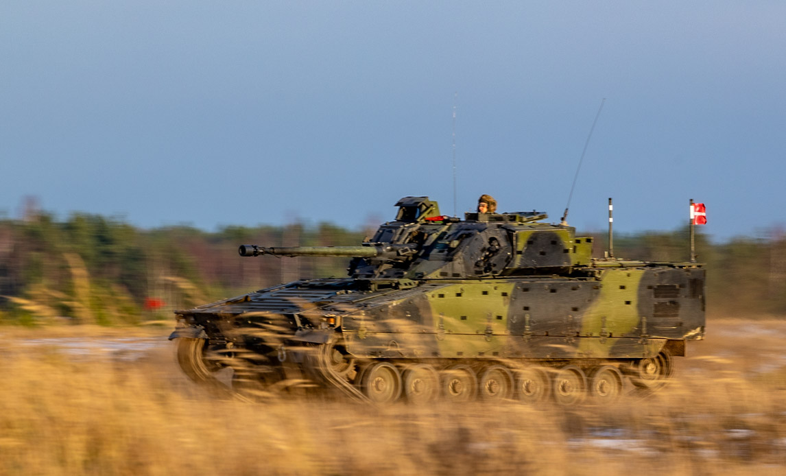 Dansk infanterikampkøretøj under skarpskydningskonkurrencen