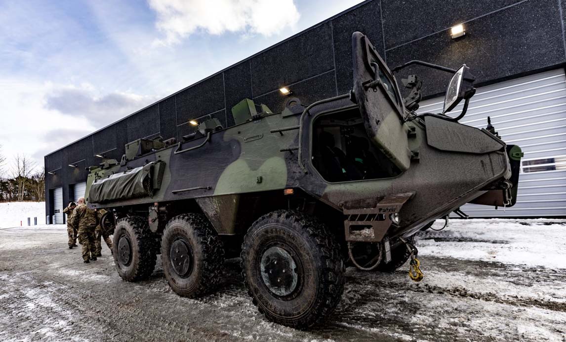 Patria 6x6 klar på Bornholm.
