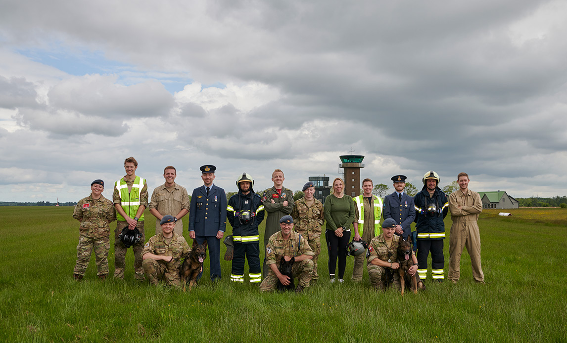 Repræsentanter medarbejdergrupperne på Flyvestation Skrydstrup