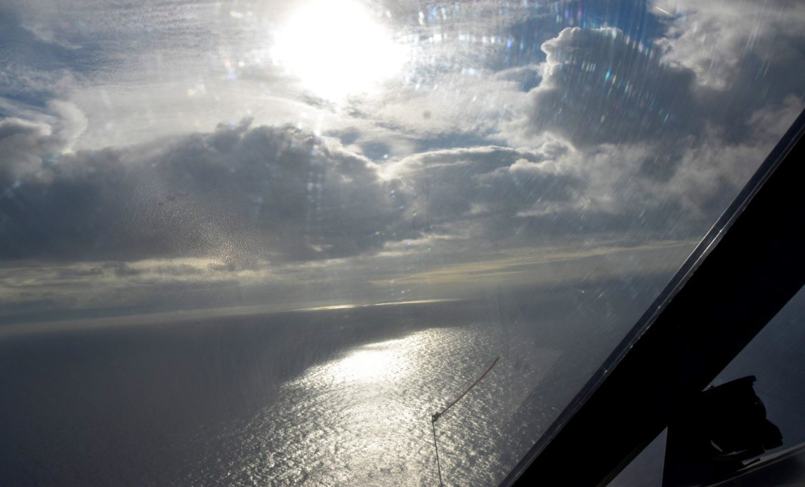 himmel og sol under frontex patrulje