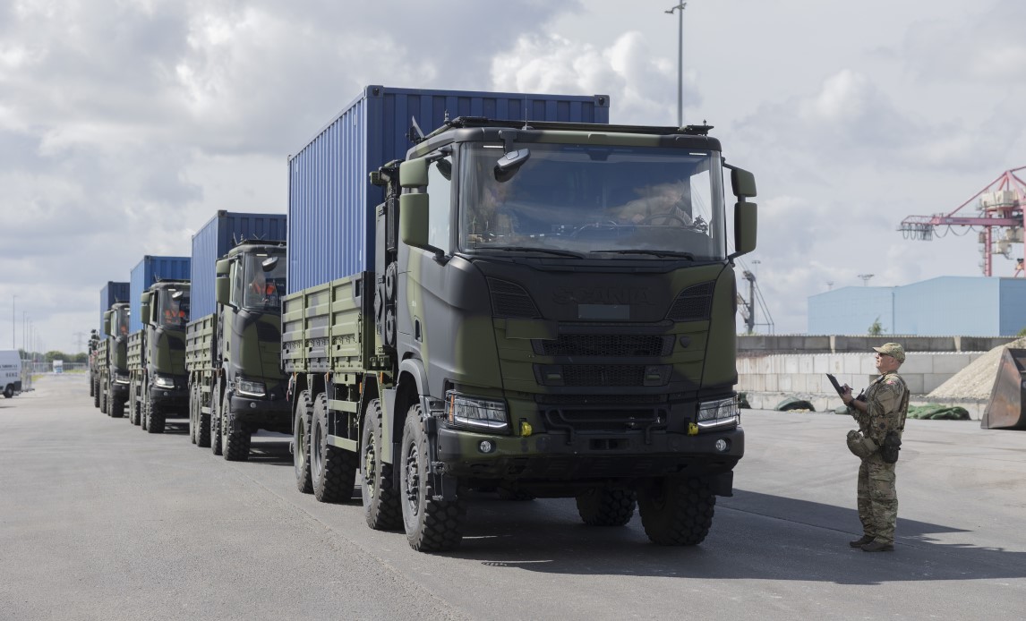 Afskibning af materiel til Foward Land Forces  Latvia 2025.