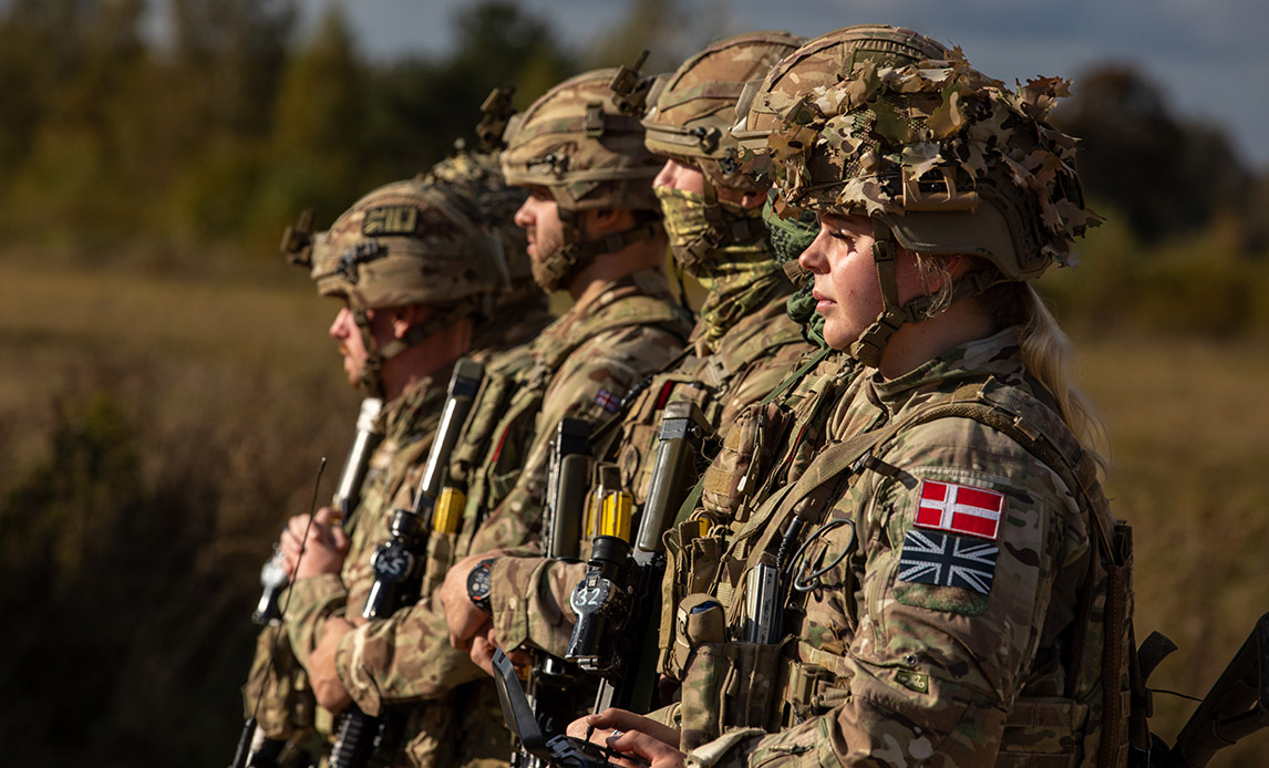 Dansk ingeniørsoldat på øvelse Tarassis