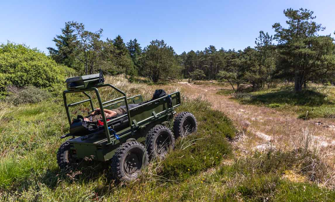 Seks-hjulet UGV i terræn