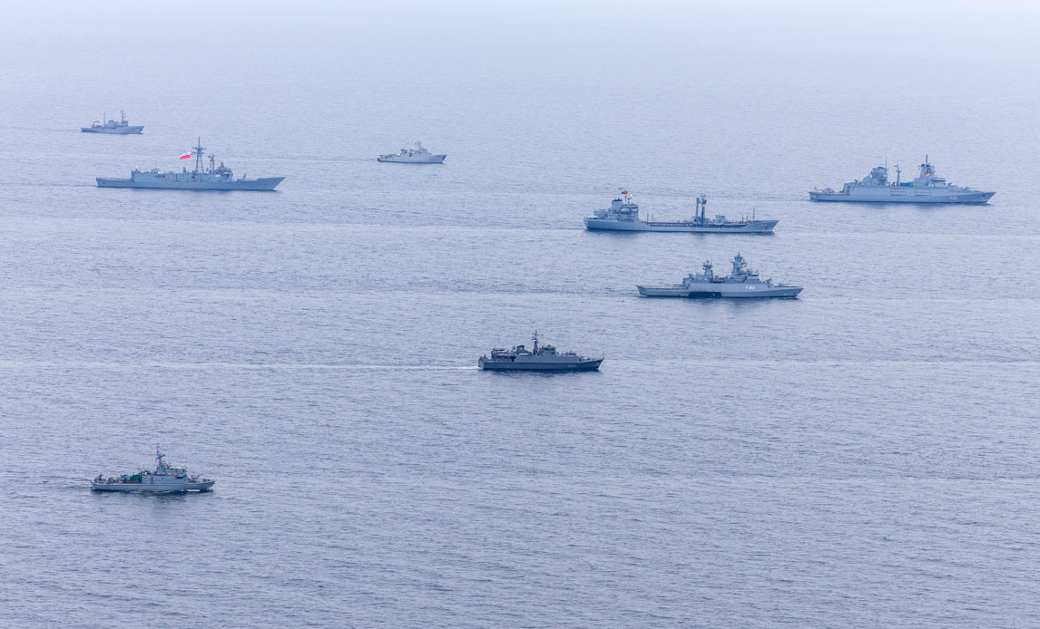 Flere nato nationers skibe samlet under baltopsøvelsen i 2026