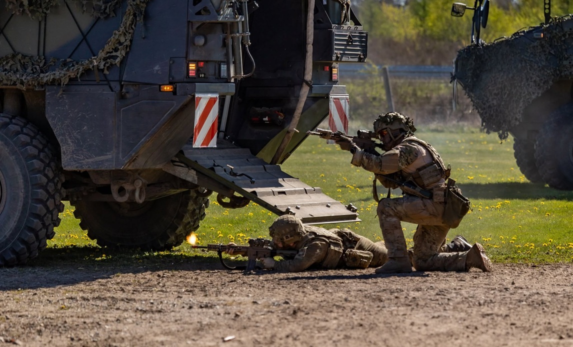1. Brigade på øvelse.