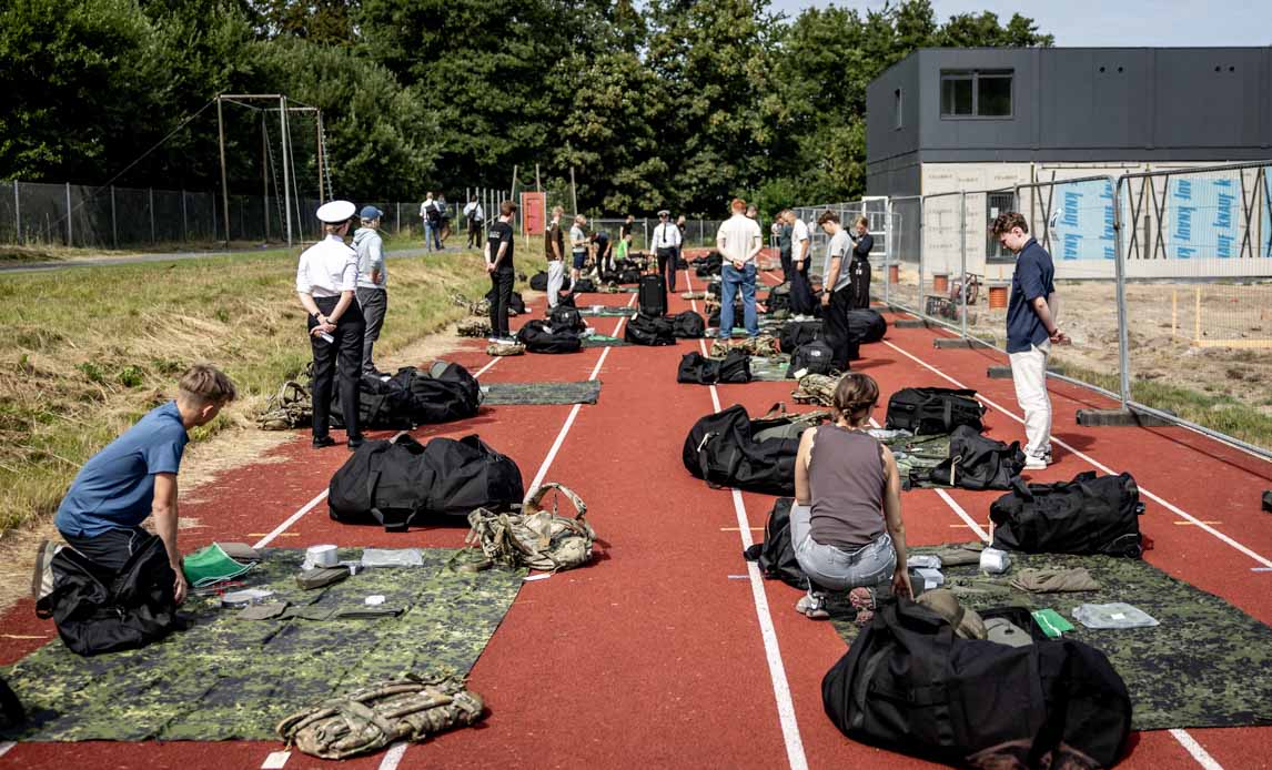 optælling af udleveret udstyr hos Søværnet i Frederikshavn.