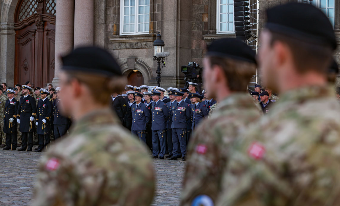 Flagdag på Christiansborg slotsplads