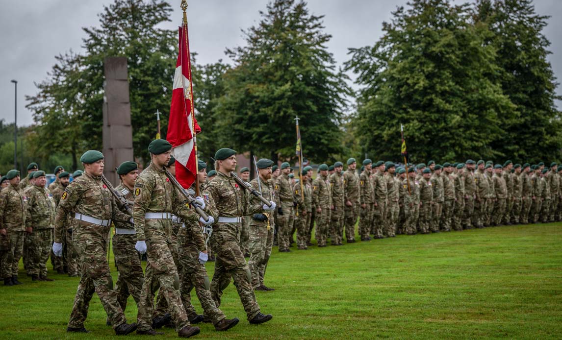 Flagdag på Skive Kaserne hos Ingeniørregimentet.
