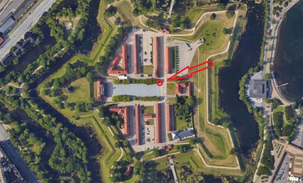 Kort over kastellet i københavn