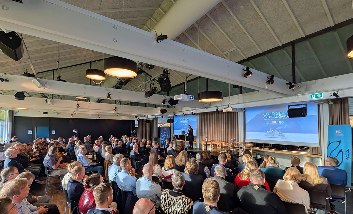 Billedet fra salen ved Cold Seas - Critical Gaps konferencen