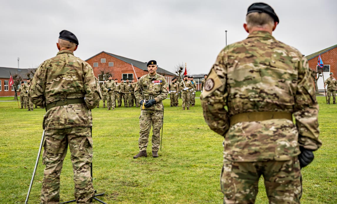 Kommandooverdragelse ved 1. Brigade i Holstebro.