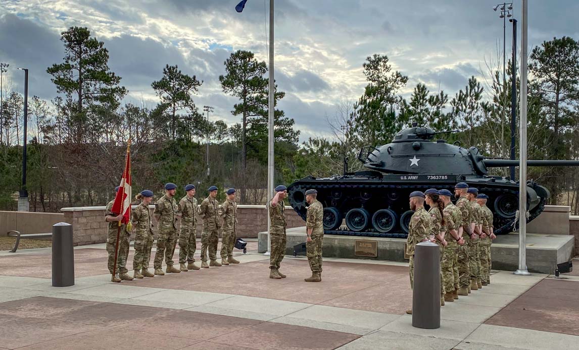 Overdragelsen fandt sted på foran Patton Hall på Shaw Air Force Base i South Carolina, USA med deltagelse af chefen for operationen og repræsentanter fra koalitionspartnerne fra blandt andet USA, Storbritannien og Canada.