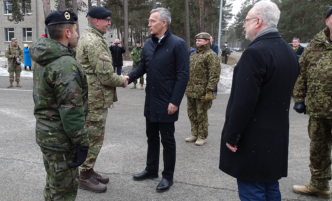 Multinational Division North Commander Major General Flemming Mathiasen met Jens Stoltenberg and Latvian President Egils Levits today in Adazi, Latvia.