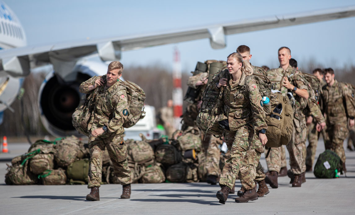 Danish soldiers arrive in Latvia.
