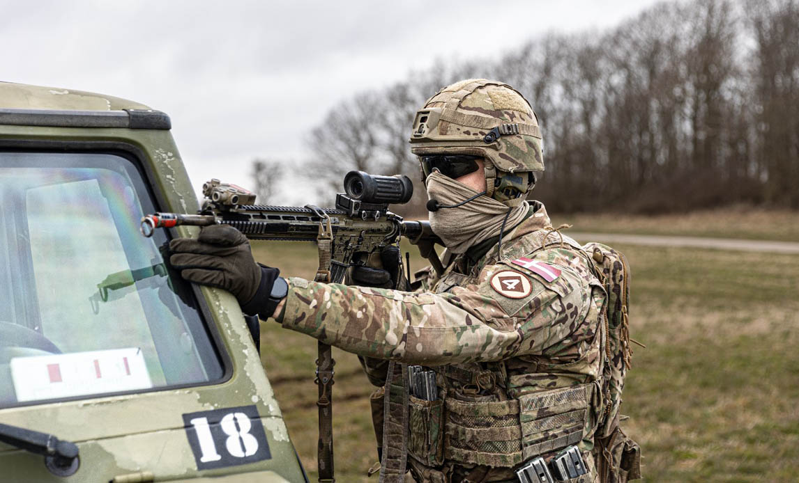 Soldat træner inden udsendelse til Irak.