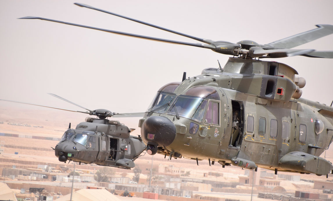 Den sidste flyvning med dansk helikopter i Irak.