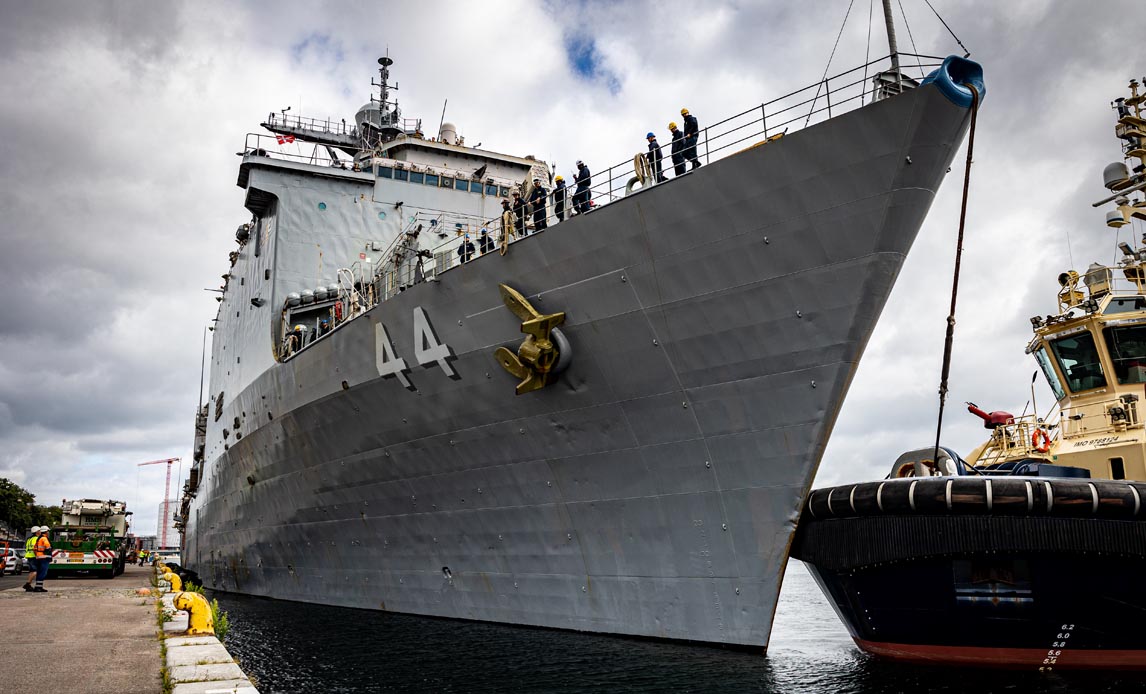 Fredag morgen lagde USS Gunston Hall til kaj ved Langelinje i København.