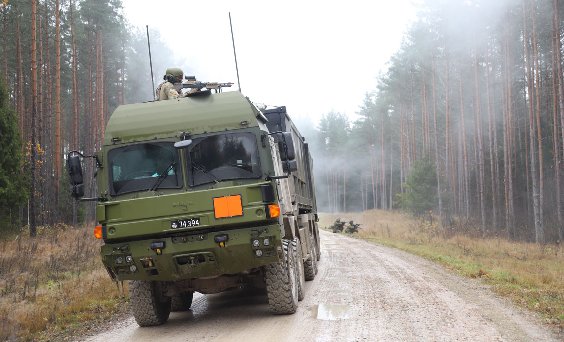 Det estiske hjemmeværn, Estonian Defense League, består af i alt 28.000 frivillige.
