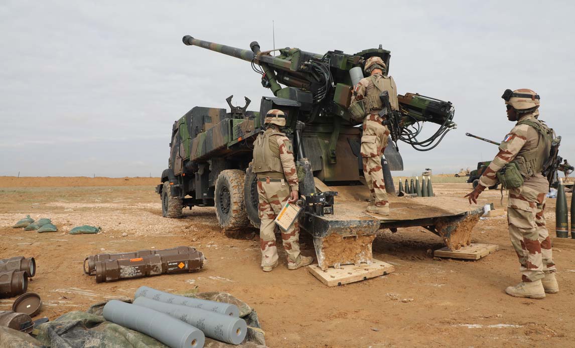 Fransk CAESAR artillerisystem her indsat i Irak.