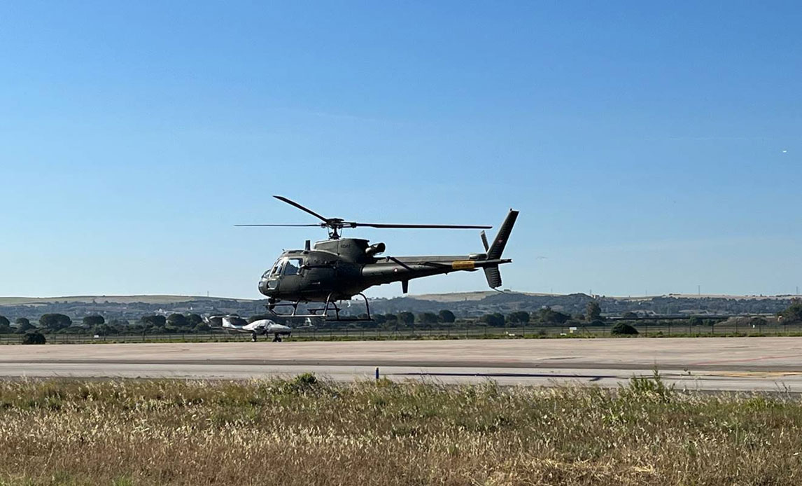 Frontex: Dansk Fennec-helikopter på den spanske base.