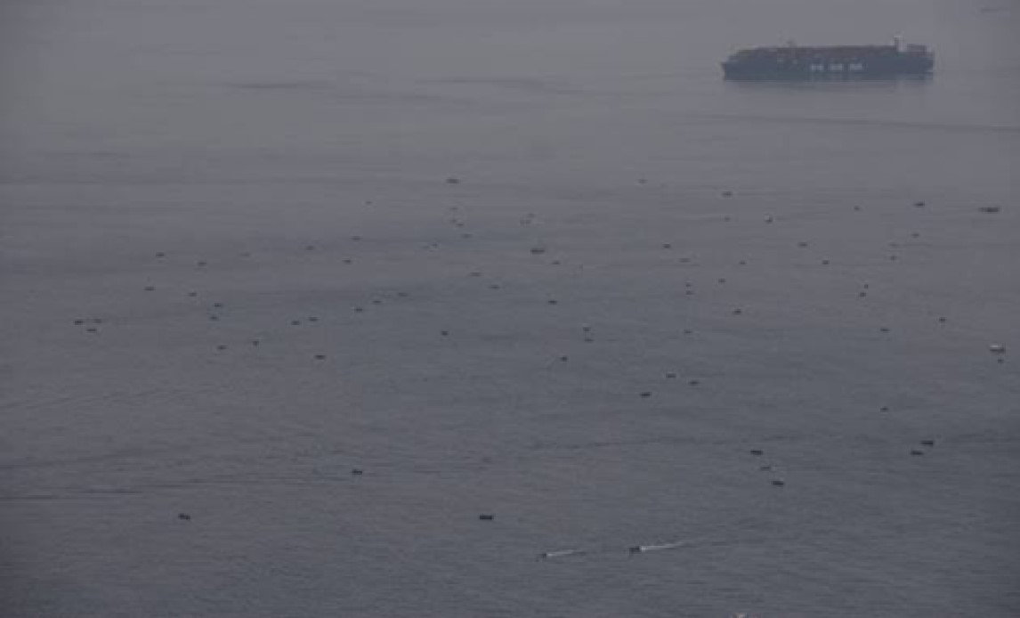 Tæt skibstrafik i Gibraltarstrædet