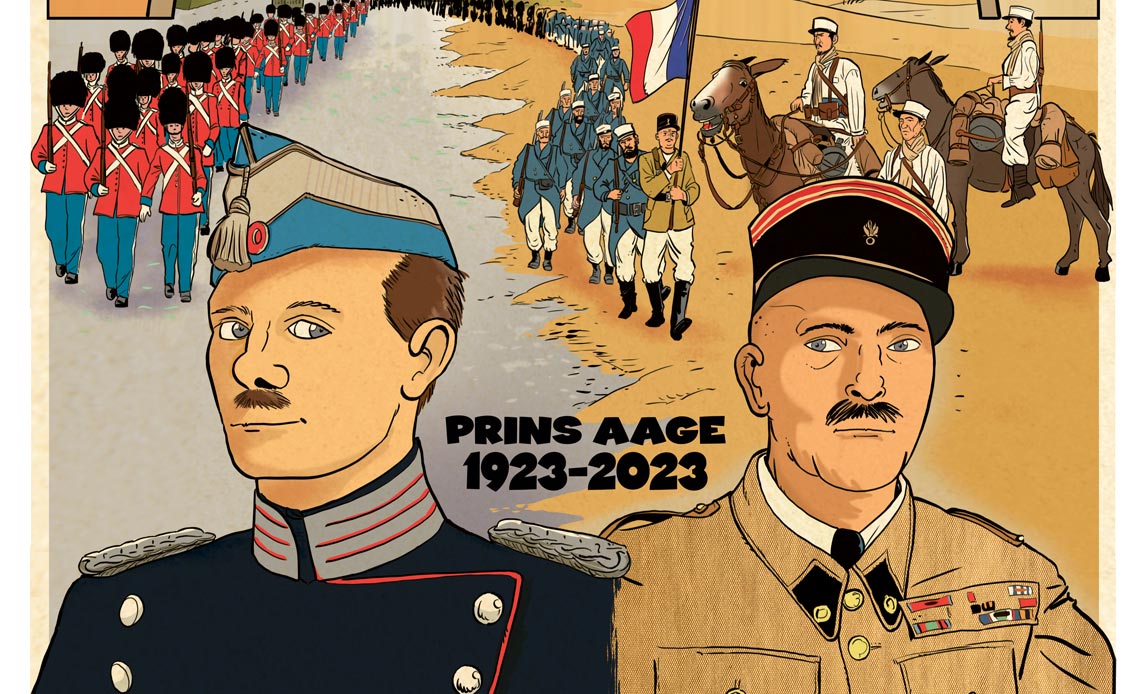Udstillingsplakaten til “prins, garder, legionær” er tegnet af den franske tegneserietegner Thierry Capezzone