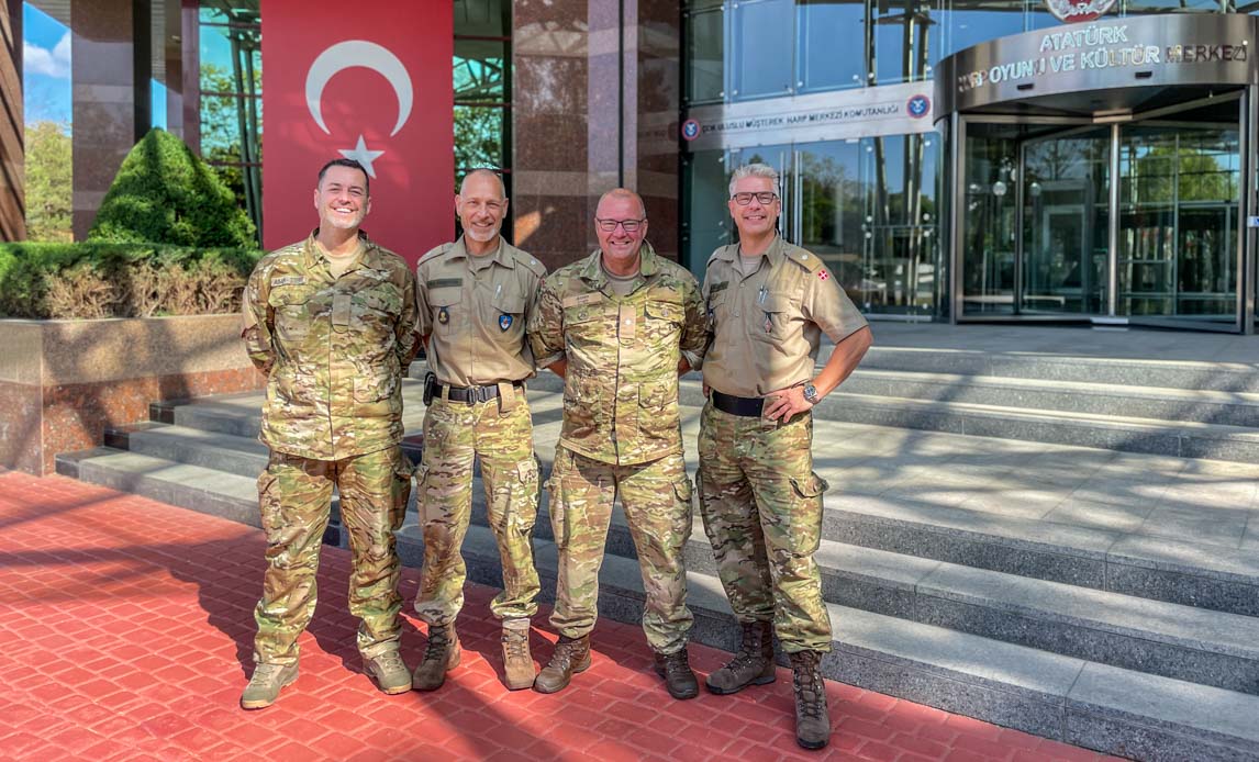 De fire danske officerer af Reserven under øvelsen i Tyrkiet.