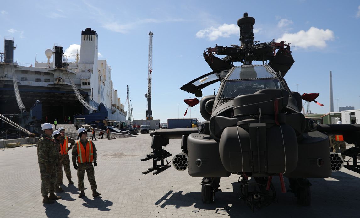 Modtagelse af amerikansk materiel i Esbjerg