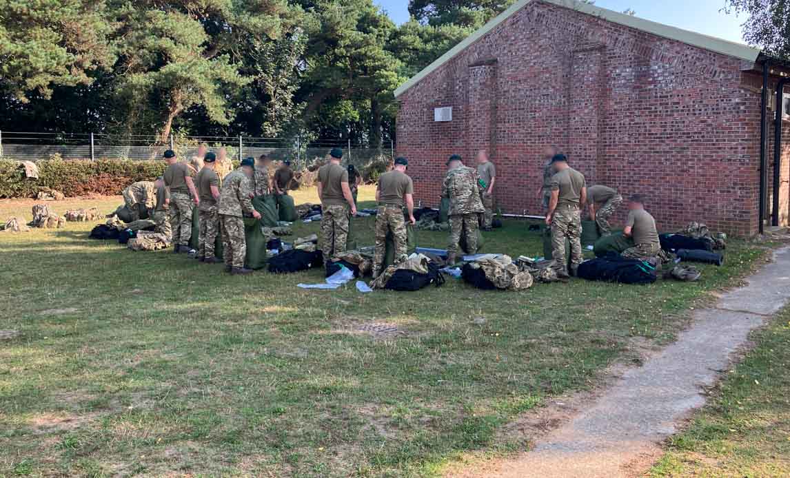 Træning af ukrainske soldater i Storbritannien