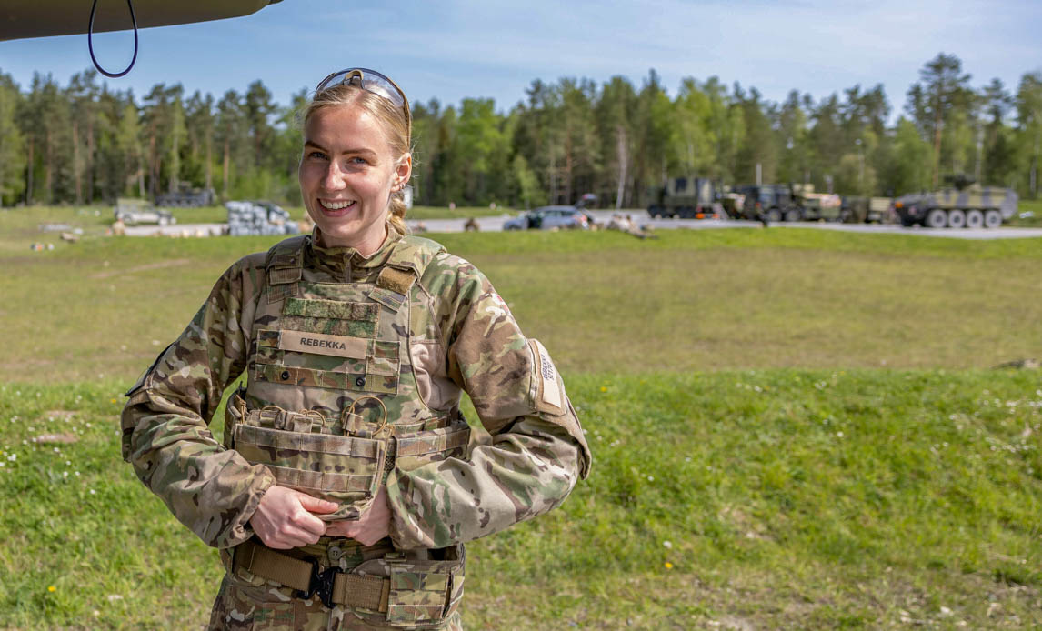 Praktikant gør sig klar til optagelse