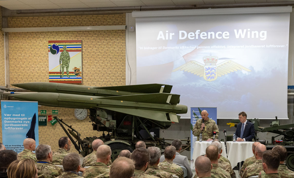 Præsentation af Air Defence Wing på Flyvestation Skalstrup af forsvarschefen og forsvarsministeren.