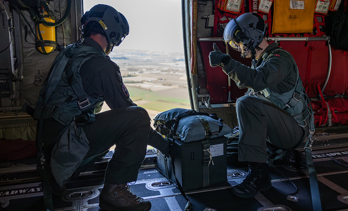 t Hercules transportfly fra Air Transport Wing Aalborg har i aften været med til at markere 80-årsdagen for Danmarks befrielse flere steder i det nordjyske.