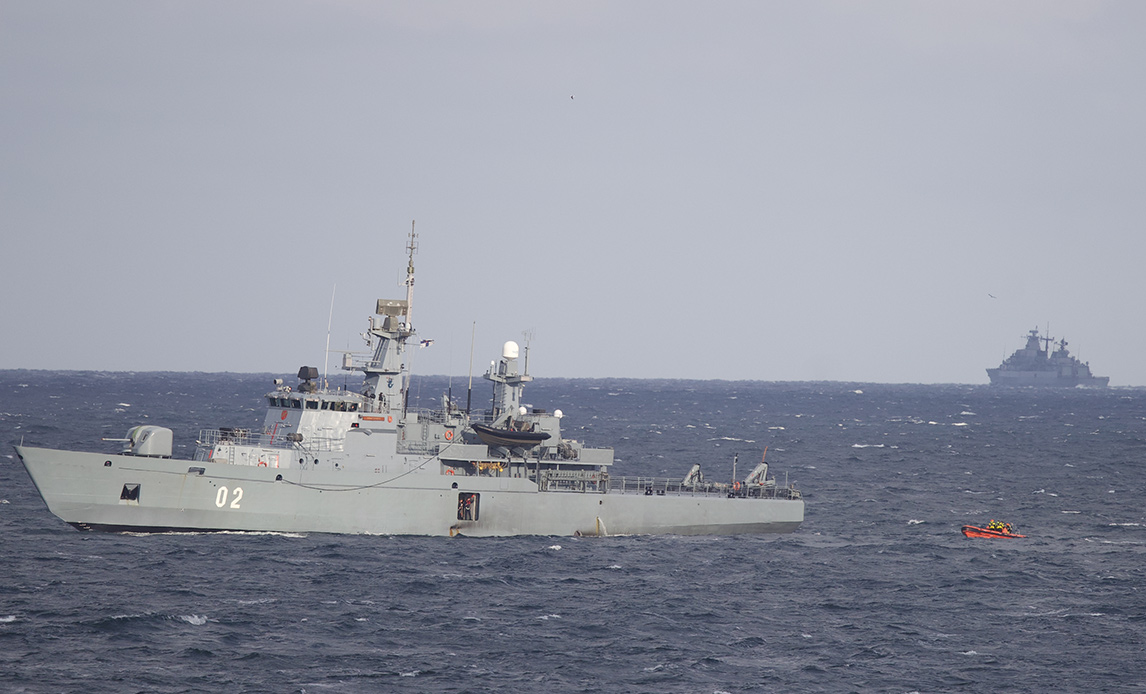 En del af flådestyrken under BALTOPS