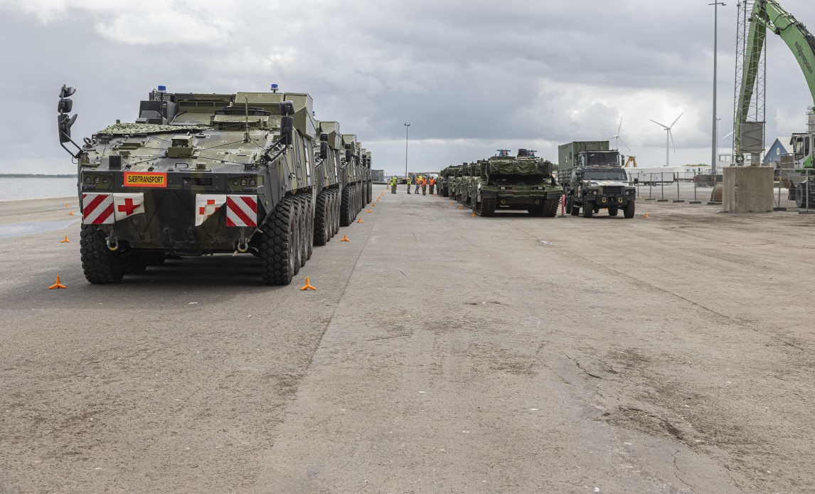 Afskibning af materiel til Foward Land Forces  Latvia 2025.