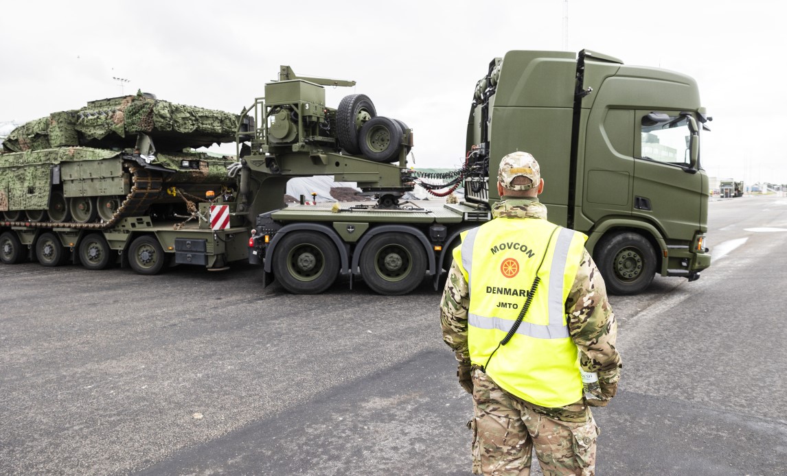 Afskibning af materiel til Foward Land Forces  Latvia 2025.