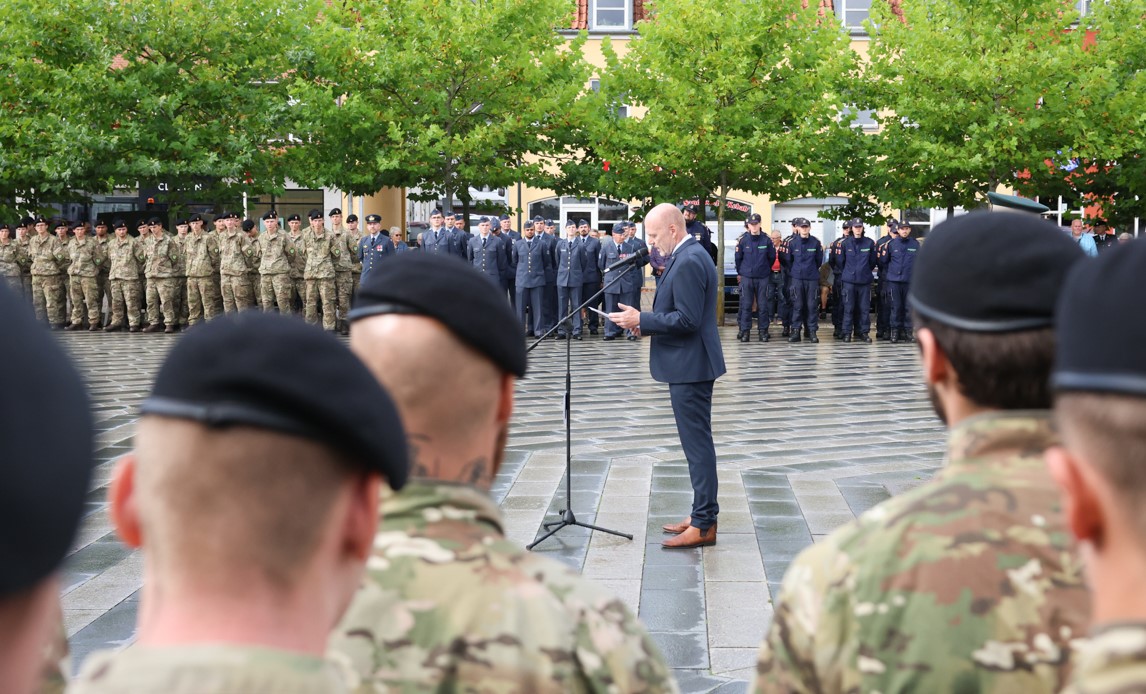 Flagdag på Haderslev Kaserne 2025. Foto: Lars Skjoldan / Forsvaret